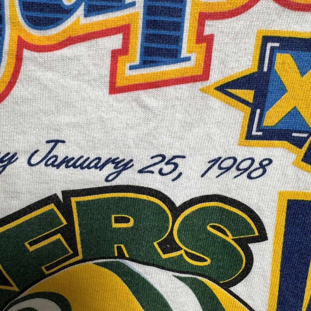 Vintage Green Bay Packers Denver Broncos Shirt Mens XL NFL Super Bowl Logo 7 90s - Picture 3 of 10